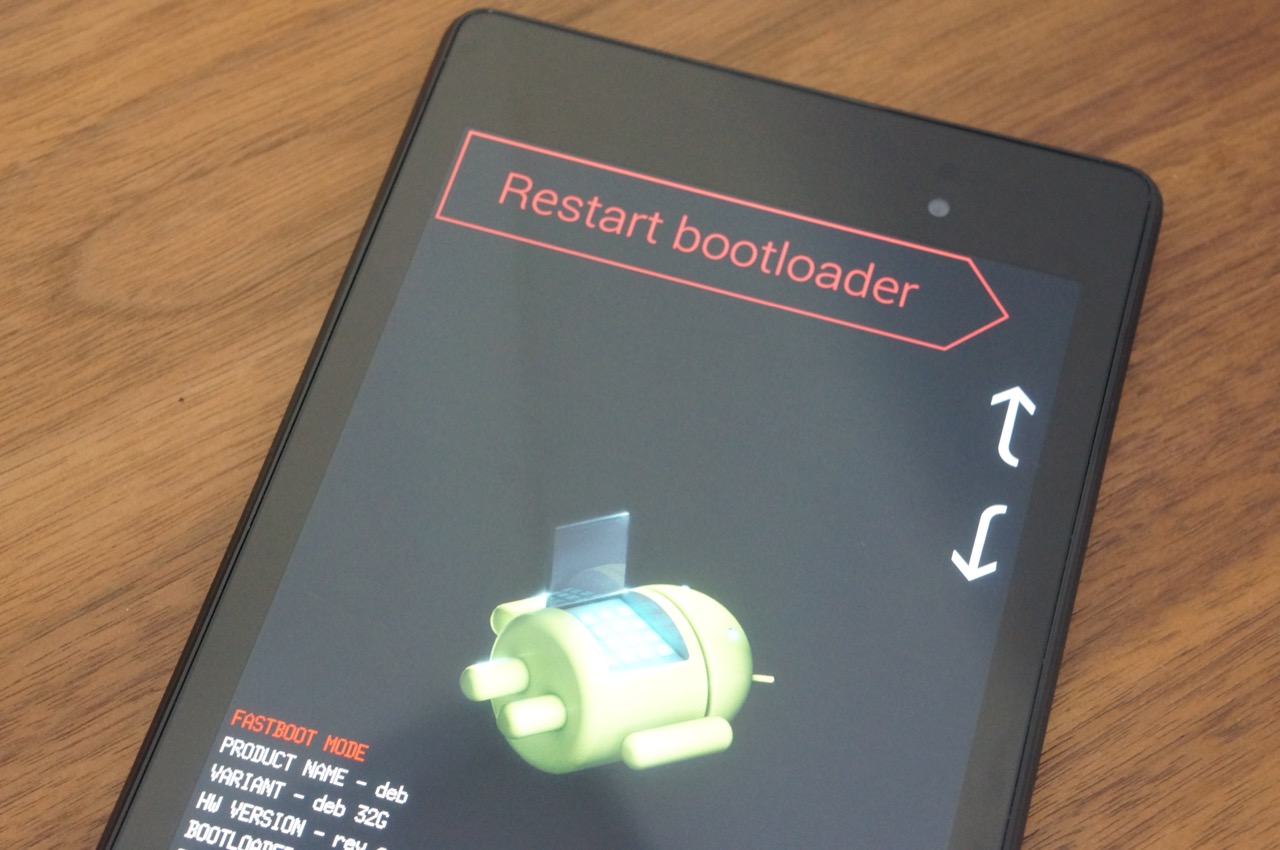 Nexus 7をAndroid 5.0にアップデートする方法：Fastbootはこんな感じ