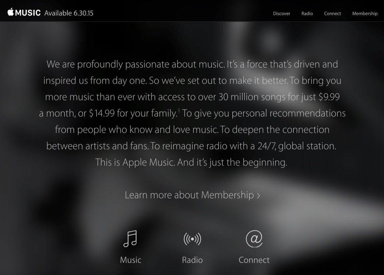 Apple Music、日本時間の7月1日よりサービス開始