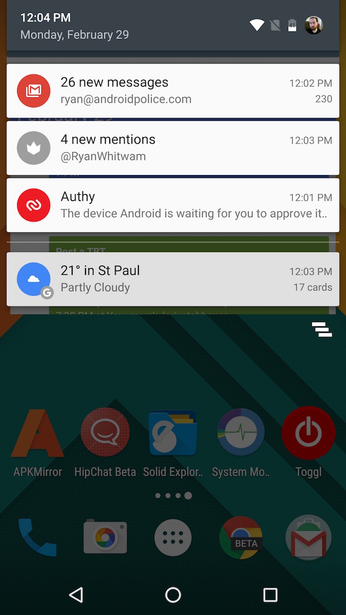 Android N(7.0)、通知パネルの操作性とデザインを変更か