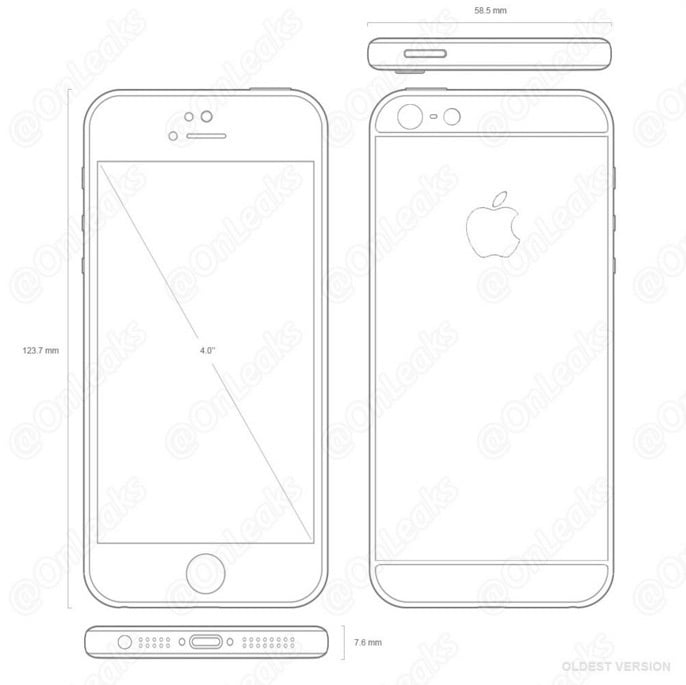4インチ・新型「iPhone 5se」に関する2つの図面がリーク