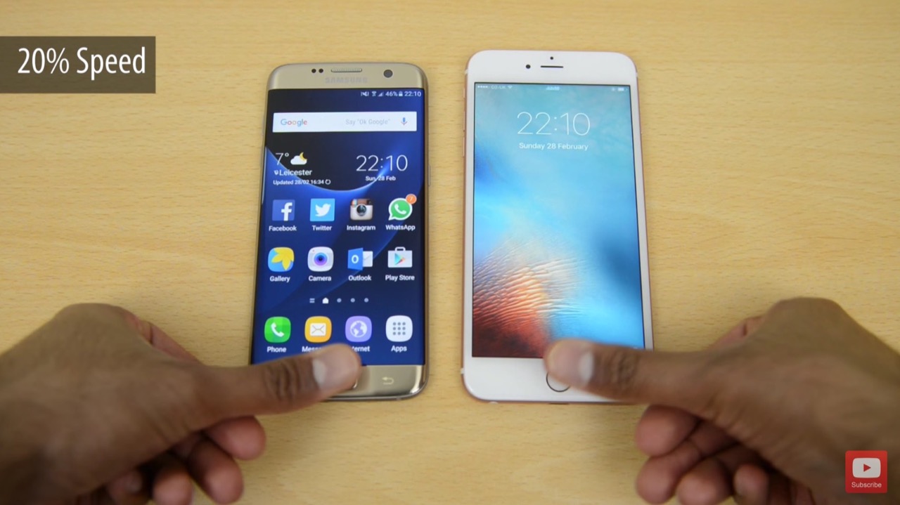 Galaxy S7の指紋認証、認証スピードはiPhone 6sを上回る