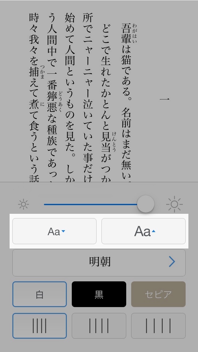 文字のサイズを変更する