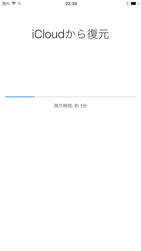 iCloudバックアップの手順