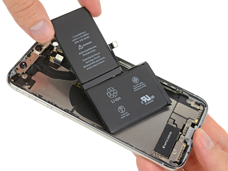 iPhone Xの2セル・L字型バッテリー
