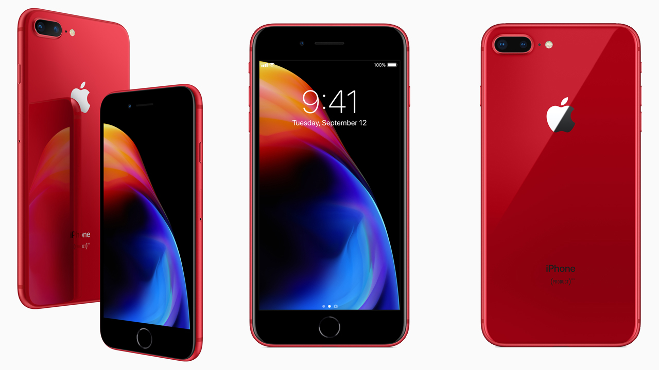 ブラックベゼルになったiPhone 8／iPhone 8 Plus(PRODUCT)RED