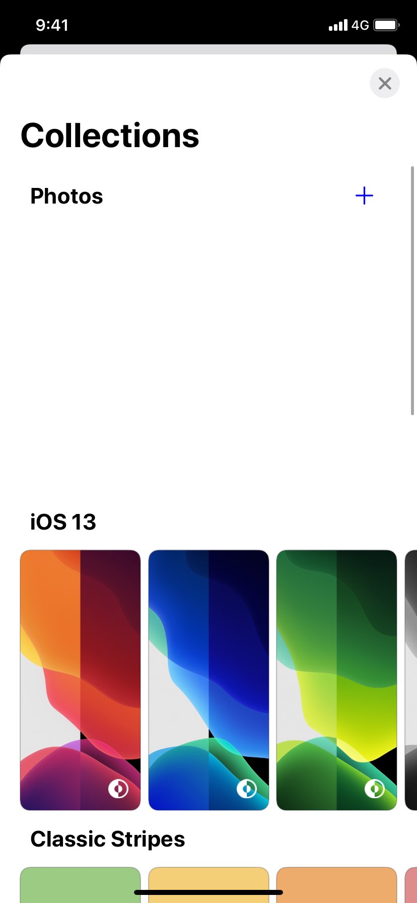 iOS 14の新しい壁紙画面