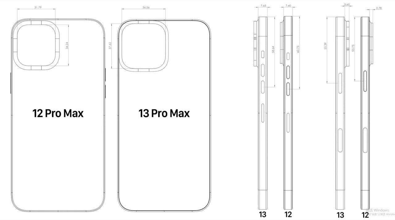 iPhone 13 Pro Maxのサイズ判明か。図面流出