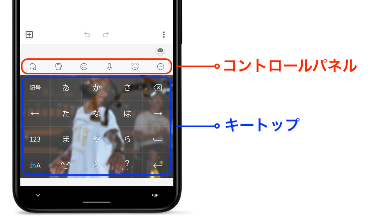 Android版Simejiの各部名称