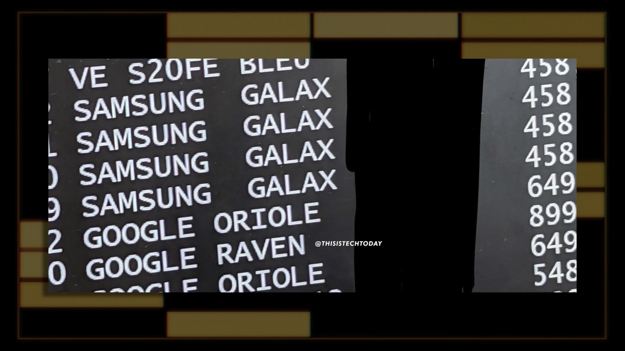 Pixel 6の価格情報。ORIOLEとRAVENはコードネーム