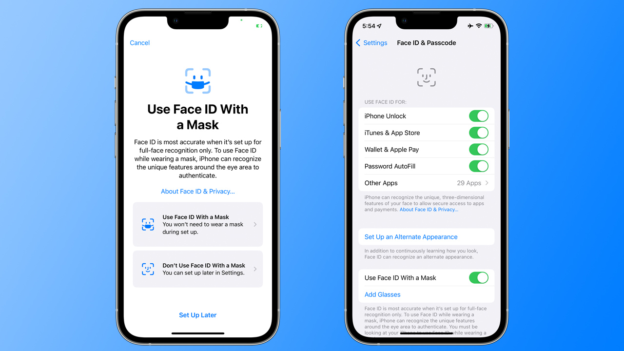 ついに顔認証Face IDがマスク対応!!iOS 15.4