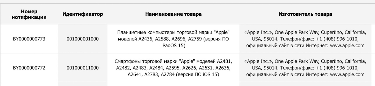 未発表のiPhoneとiPadがEECのデータベースに登録された