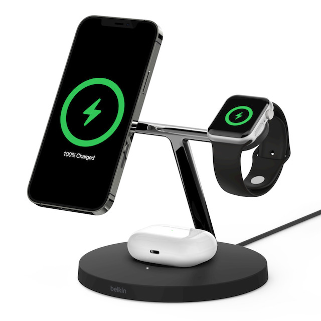 BOOST↑CHARGE PRO MagSafe 3-in-1 Wireless Charger 15W