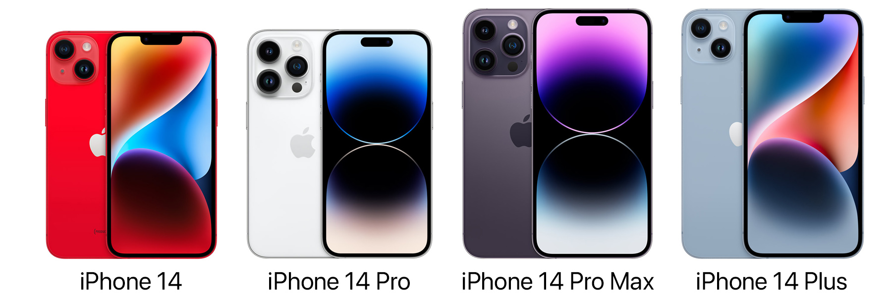 iPhone 14全機種のサイズを比較