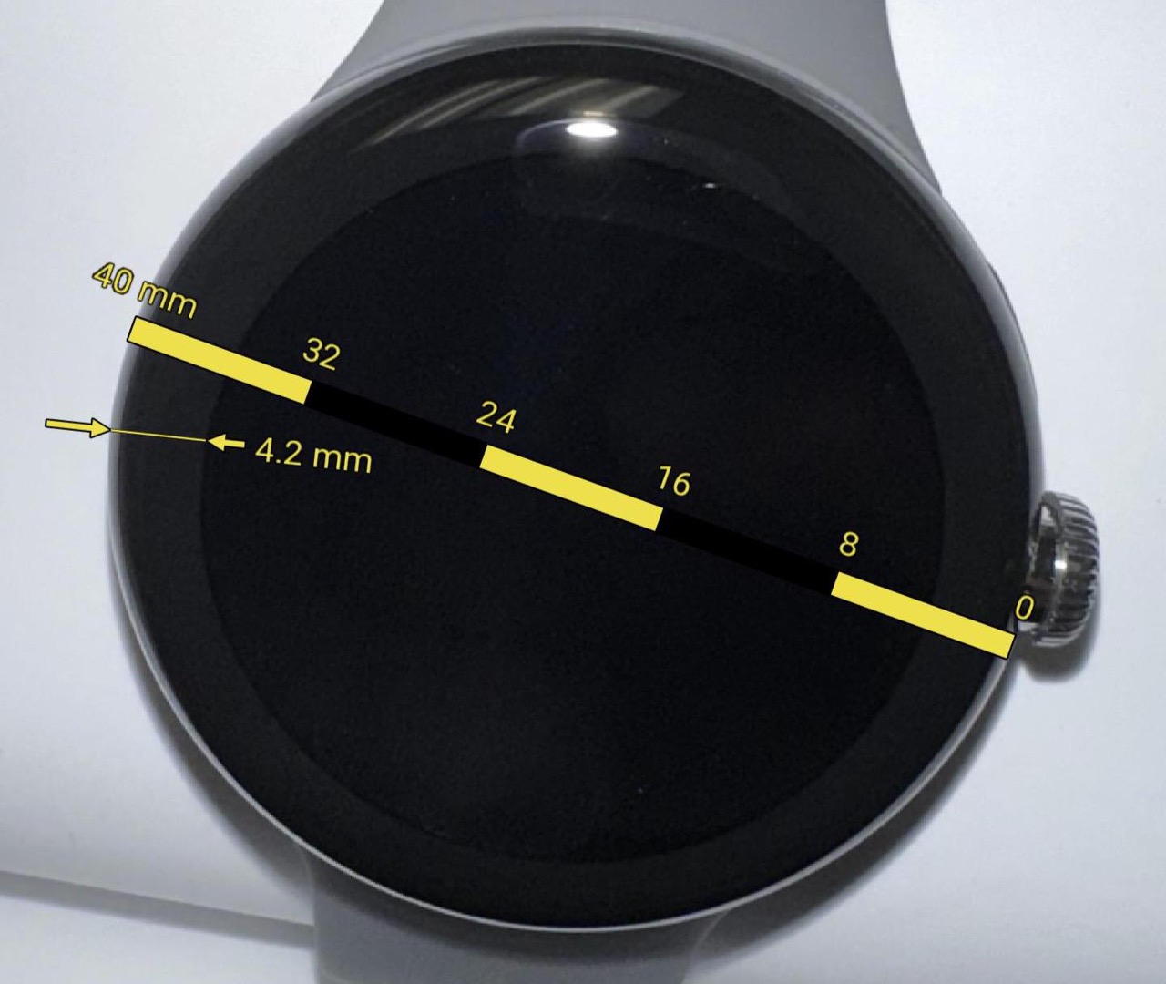 Pixel Watchの大きさとベゼル幅