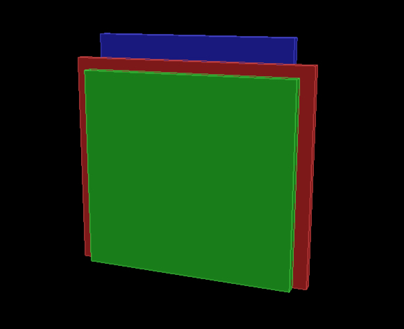 競合機種とのサイズ比較。Pixel Fold（赤）、Find N2（緑）、Galaxy Z Fold4（青）