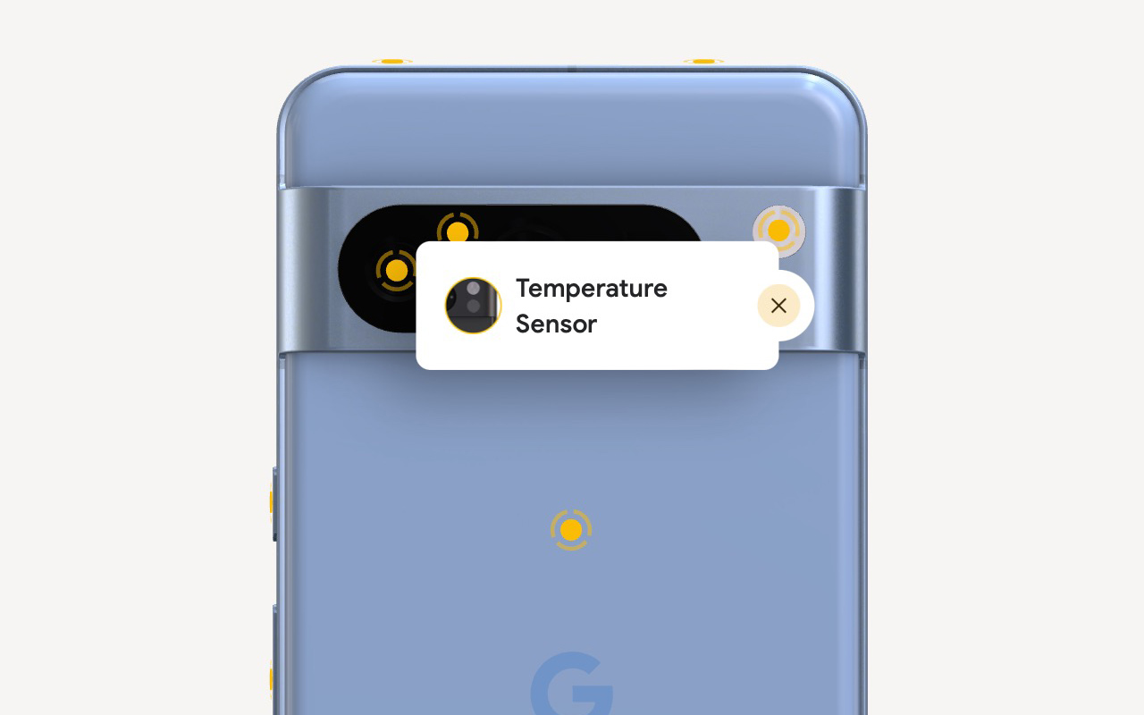 Pixel 8 Proの新しい体温センサー