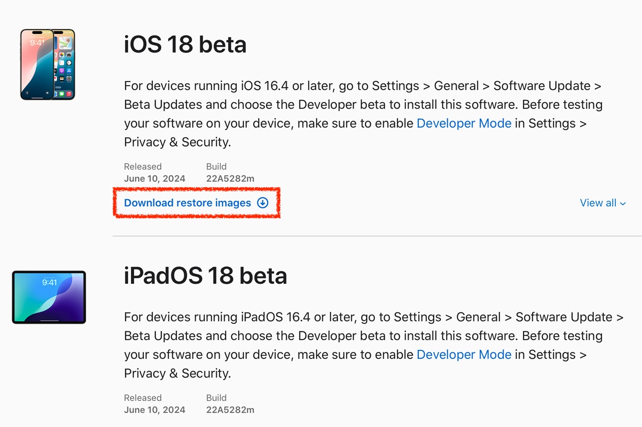 ベータ版iOSの*ダウンロードページにアクセス*してApple IDでサインインします