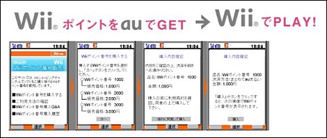 KDDI、Wiiポイントを購入できるサービスを発表。