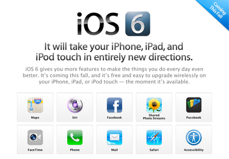 Apple、iOS6.1 ベータ5版の提供開始!