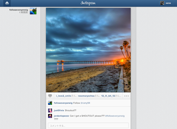 Instagram、ついにウェブサイトから写真の閲覧、コメントなどの機能が利用可能に!