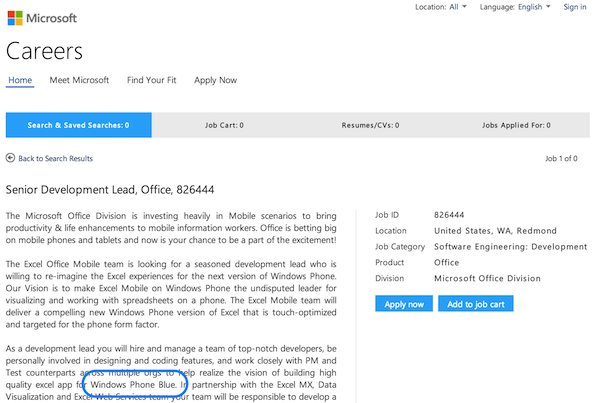Microsoft、次期スマートフォン向けOS「Windows Phone Blue」を開発
