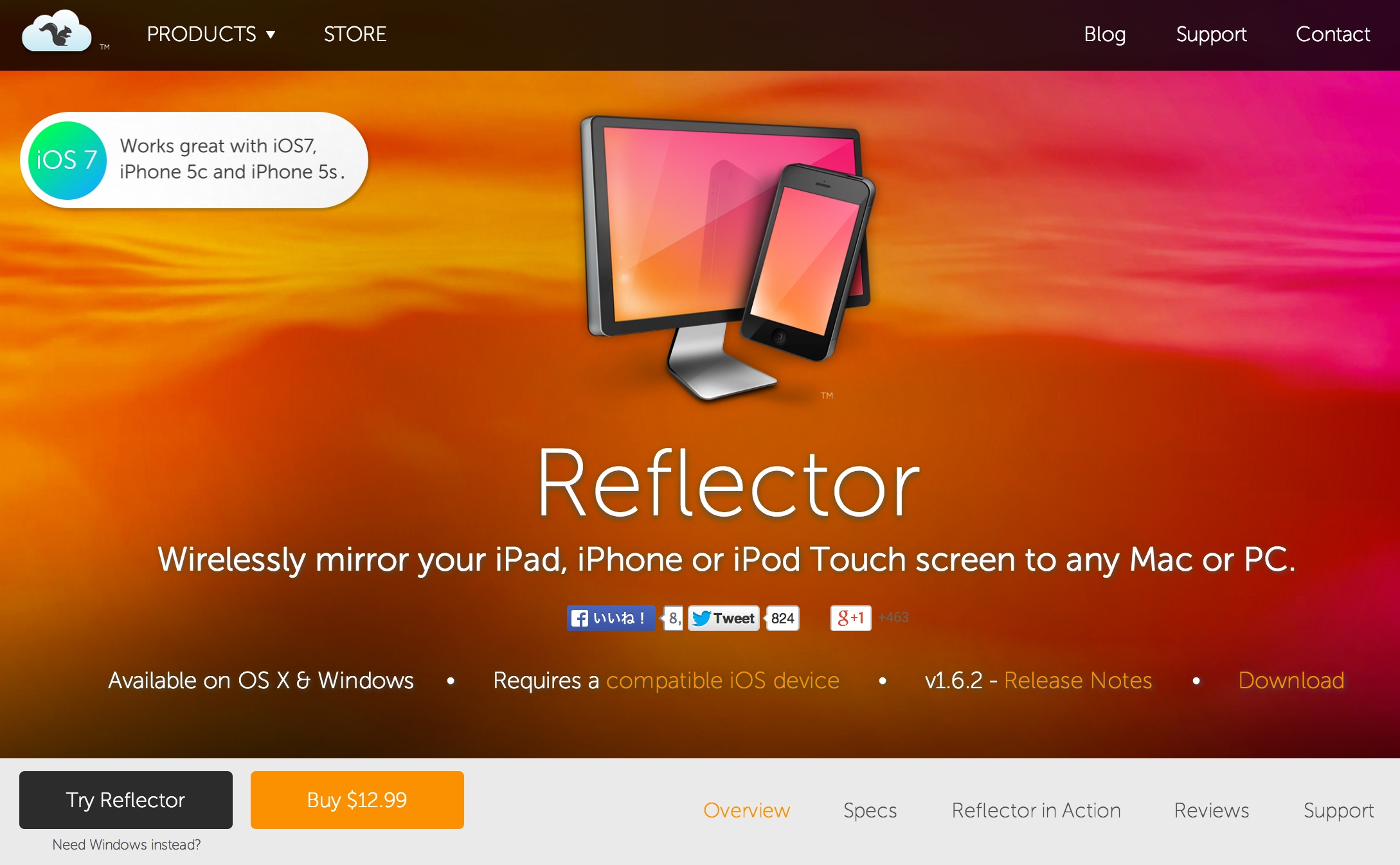 iPhoneの画面を動画でキャプチャできるアプリ「Reflector(Reflector)」の使い方