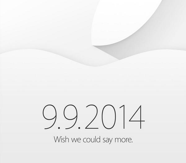 アップル、9月9日にイベントを開催すると発表!iPhone 6やiWatchなどを発表か