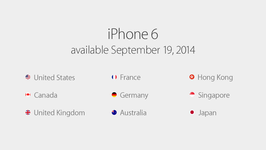 iPhone 6の発売日は9月19日に!