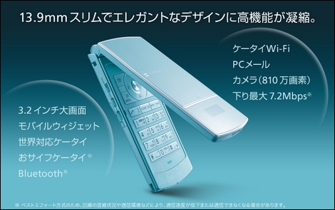 940N - スリムボディ×充実のメール機能