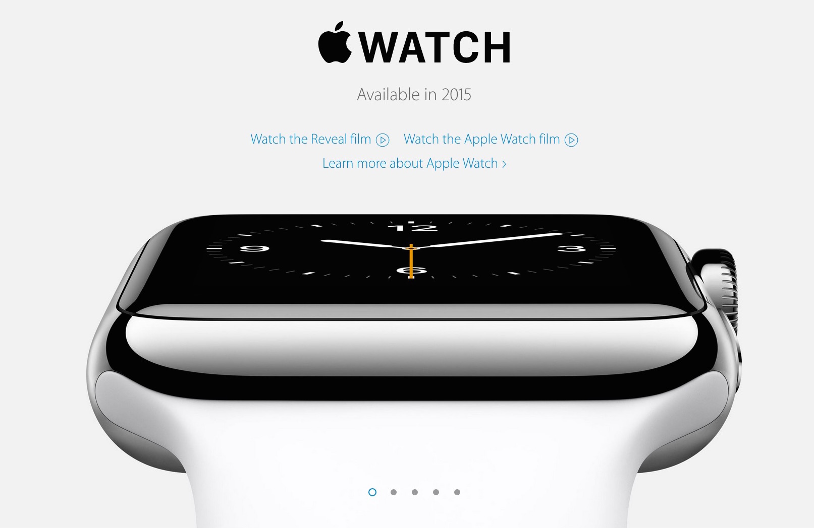 イギリス向けのApple Watch公式ページでは「2015年に発売」に再度、変更されている