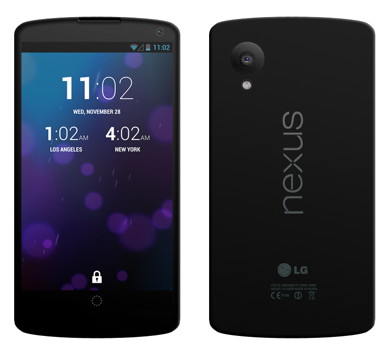 Nexus 5のイメージが公開ー動画とFCCの公開資料から作成
