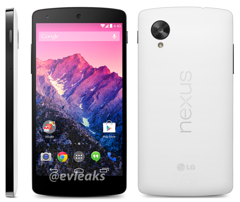Nexus 5の発売日は11月1日に?ー新たにホワイトカラーの画像もリーク