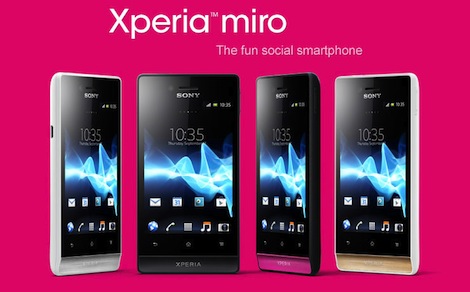ソニーモバイル、3.5インチのディスプレイを搭載した「Xperia miro」を発表!